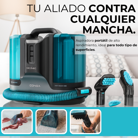 Cecotec Limpiador Aspirador de Tapicerías, Sofás y Alfombras