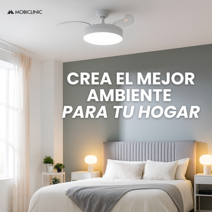 Lampara con luz LED 2 en 1 – con ventilador de frío y calor