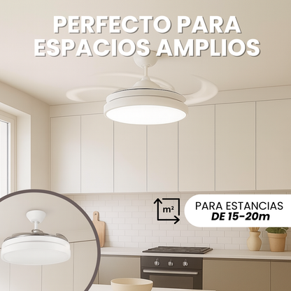 Lampara con luz LED 2 en 1 – con ventilador de frío y calor